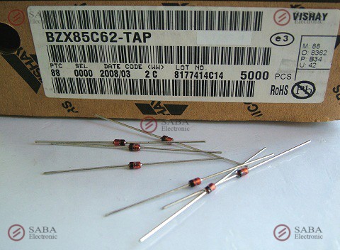 Zener diode bzx55c7v5 7.5v 500mw 5% 175 ° do-35 vishay rohs pack of 40